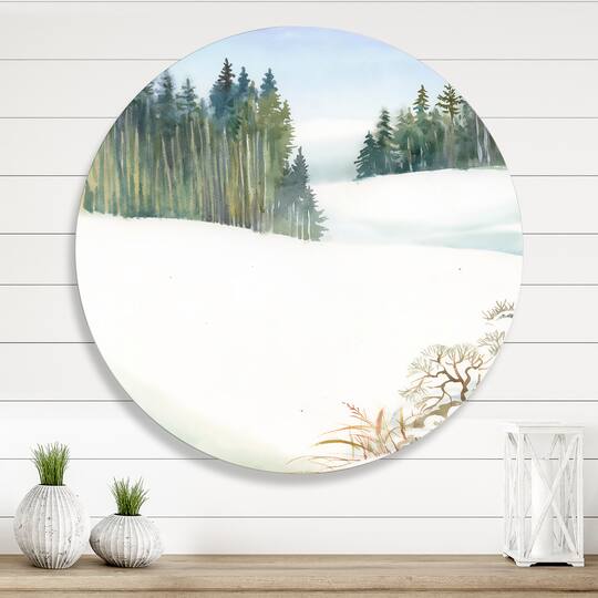Designart - Pine Forest In Snowy Winter Landscape